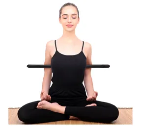 Buy StretchNHeal Detachable Wooden Pranayama Stick - Lung Opener and Upper  Back Posture Corrector